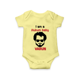 Hukum Baby Graphic Print Romper - PASTEL YELLOW - New Born (Chest 14")