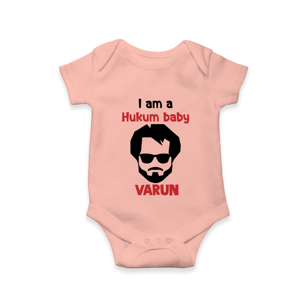 Hukum Baby Graphic Print Romper - PEACH - New Born (Chest 14")