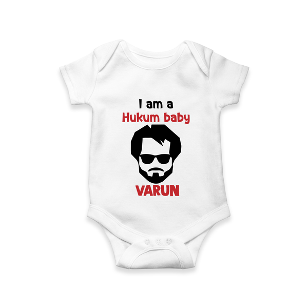 Hukum Baby Graphic Print Romper - WHITE - New Born (Chest 14")