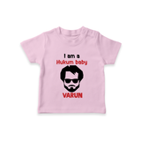 Hukum Baby Graphic Print T Shirt - BABY PINK - 0-5 Months Old (Chest 17")