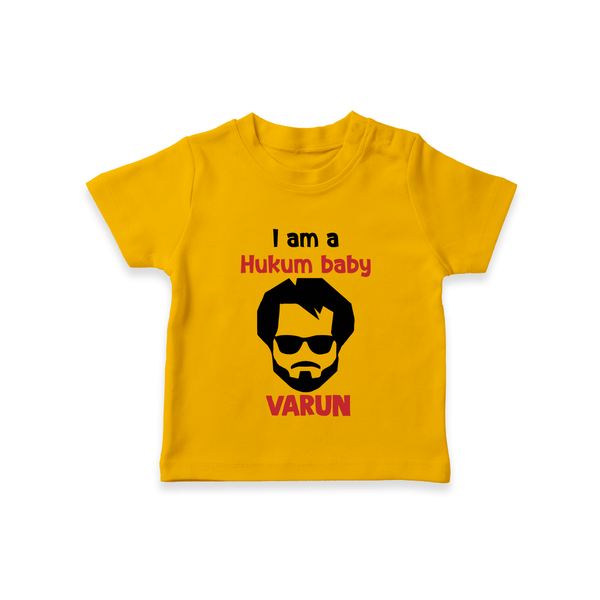 Hukum Baby Graphic Print T Shirt - CHROME YELLOW - 0-5 Months Old (Chest 17")