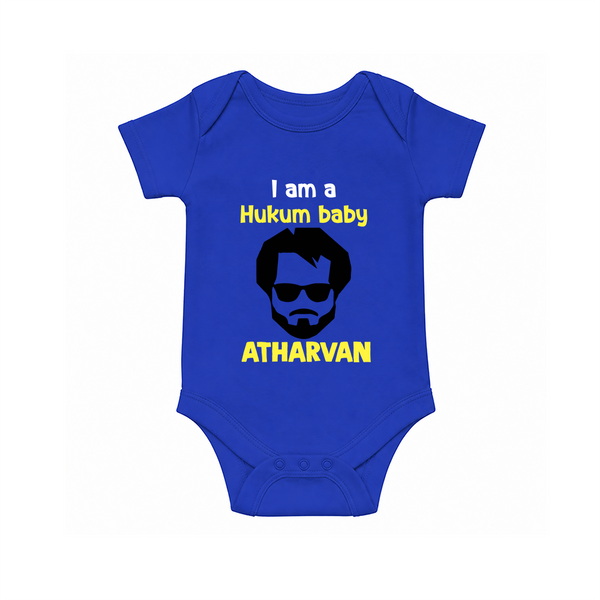 Hukum Baby Graphic Print Romper - COBALT BLUE - New Born (Chest 14")