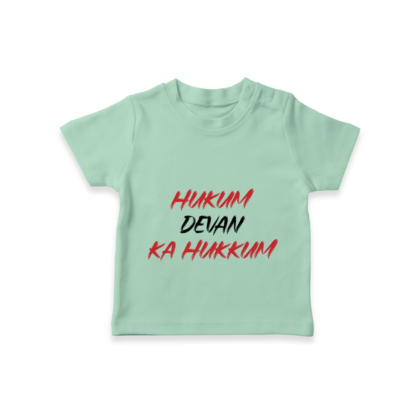 Hukum Quote Print Baby T Shirt - MINT GREEN - 0-5 Months Old (Chest 17")