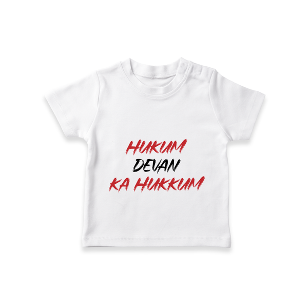 Hukum Quote Print Baby T Shirt - WHITE - 0-5 Months Old (Chest 17")