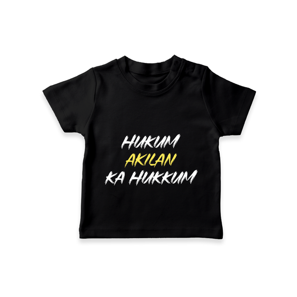 Hukum Quote Print Baby T Shirt - BLACK - 0-5 Months Old (Chest 17")