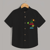 Tied With Love - Customised Shirt for kids - BLACK - 0 - 6 Months Old (Chest 23")