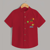 Tied With Love - Customised Shirt for kids - RED - 0 - 6 Months Old (Chest 23")
