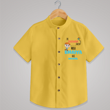 Ek Hazaaro Mein Mera Bhaiya Hai - Customised Shirt for kids - PASTEL YELLOW - 0 - 6 Months Old (Chest 23")