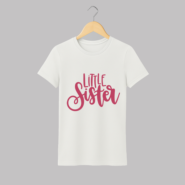 Little Sister Adult Tshirt | Personalized Adult Tshirt for Your Little Sister - WHITE - S (Chest 19")