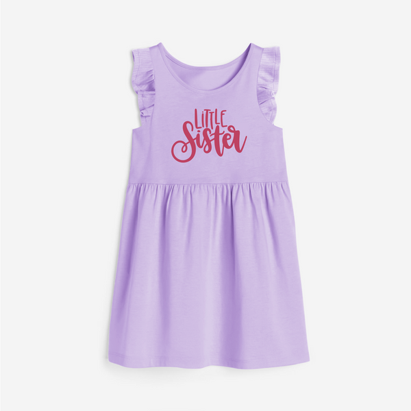 Little Sister Frock | Personalized Frock for Your Little Sister - LILAC - 1 - 2 Years Old (Chest 22" , Full Length 22")