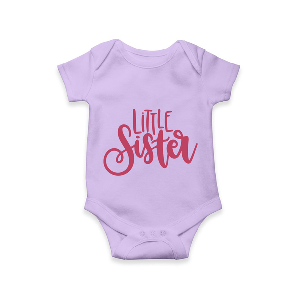 Little Sister Romper | Personalized Romper for Your Little Sister - LILAC - New Born (Chest 14")