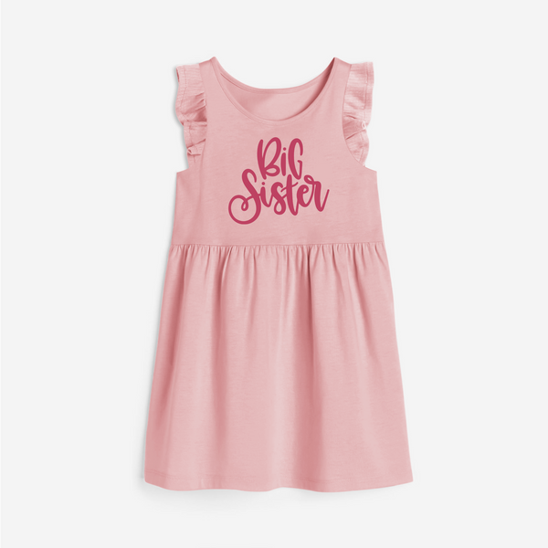 Big Sister Frock | Custom Frock for the Big Sister - BABY PINK - 1 - 2 Years Old (Chest 22" , Full Length 22")