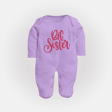 Big Sister Sleep suit | Custom Sleep suit for the Big Sister - LILAC - New Born (Chest 7.5")