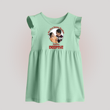 First Raksha Bandhan Infant Baby Frock - MINT GREEN - 0 - 3 Months Old (Chest 17")