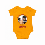First Raksha Bandhan Infant Romper - CHROME YELLOW - New Born (Chest 14")