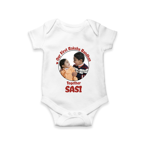 First Raksha Bandhan Infant Romper - WHITE - New Born (Chest 14")