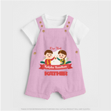 Baby’s First Rakhi Celebration Dungaree  - BABY PINK - 0 - 5 Months Old (Chest 18")