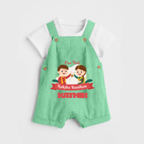 Baby’s First Rakhi Celebration Dungaree  - GREEN - 0 - 5 Months Old (Chest 18")