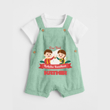 Baby’s First Rakhi Celebration Dungaree  - MINT GREEN - 0 - 5 Months Old (Chest 18")
