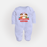 Baby’s First Rakhi Celebration Fullbody Suit  - BABY BLUE - New Born (Chest 7.5")