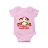 Baby’s First Rakhi Celebration Romper  - BABY PINK - New Born (Chest 14")