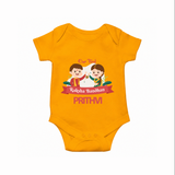 Baby’s First Rakhi Celebration Romper  - CHROME YELLOW - New Born (Chest 14")