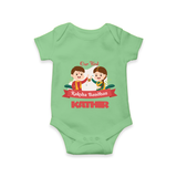 Baby’s First Rakhi Celebration Romper  - GREEN - New Born (Chest 14")