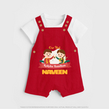 Baby’s First Rakhi Celebration Dungaree  - RED - 0 - 5 Months Old (Chest 18")
