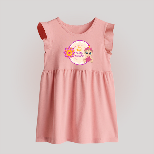 Soft Cotton Baby Frock | Our First Raksha Bandhan Look - BABY PINK - 0 - 3 Months Old (Chest 17")