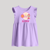 Infant First Raksha Bandhan Baby Frock - LILAC - 0 - 3 Months Old (Chest 17")