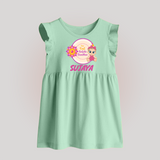 Infant First Raksha Bandhan Baby Frock - MINT GREEN - 0 - 3 Months Old (Chest 17")