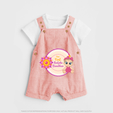 Soft Cotton Dungaree | Our First Raksha Bandhan Look - PEACH - 0 - 5 Months Old (Chest 18")