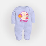 Infant First Raksha Bandhan Fullbody Suit - BABY BLUE - New Born (Chest 7.5")