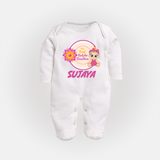 Infant First Raksha Bandhan Fullbody Suit - WHITE - New Born (Chest 7.5")