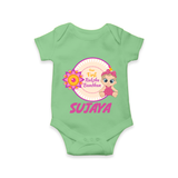 Infant First Raksha Bandhan Romper - GREEN - New Born (Chest 14")