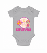 Infant First Raksha Bandhan Romper - GREY - New Born (Chest 14")