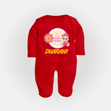 Infant First Raksha Bandhan Fullbody Suit - RED - New Born (Chest 7.5")