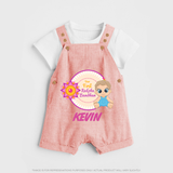 First Raksha Bandhan Baby Dungaree - PEACH - 0 - 5 Months Old (Chest 18")