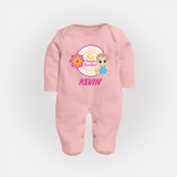 First Raksha Bandhan Baby Fullbody Suit - BABY PINK - New Born (Chest 7.5")