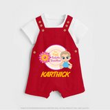 First Raksha Bandhan Baby Dungaree - RED - 0 - 5 Months Old (Chest 18")