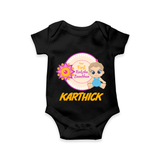 First Raksha Bandhan Baby Romper - BLACK - New Born (Chest 14")