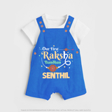 Baby First Rakhi Dungaree  - COBALT BLUE - 0 - 5 Months Old (Chest 18")