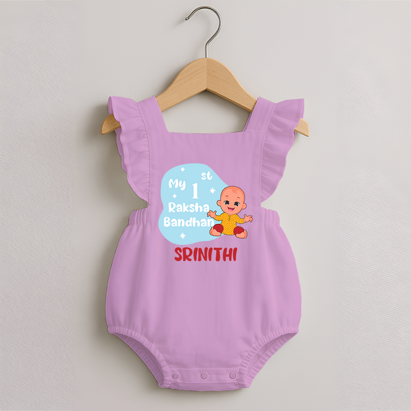 Newborn Romper Frock | Celebrate My First Raksha Bandhan in Style - BABY PINK - 0 - 3 Months Old (Chest 19")