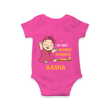 Baby Girl First Raksha Bandhan Rompe - HOT PINK - New Born (Chest 14")