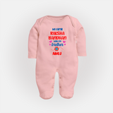 Infant First Rakhi Fullbody Suit - BABY PINK - New Born (Chest 7.5")