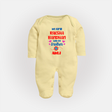 Infant First Rakhi Fullbody Suit - PASTEL YELLOW - New Born (Chest 7.5")