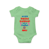 Infant Romper | Adorable Outfit for First Rakhi Celebration - GREEN - New Born (Chest 14")