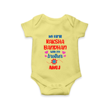 Infant Romper | Adorable Outfit for First Rakhi Celebration - PASTEL YELLOW - New Born (Chest 14")