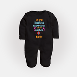 Infant First Rakhi Fullbody Suit - BLACK - New Born (Chest 7.5")