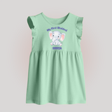 My First Bhai Dooj Baby Baby Frock - MINT GREEN - 0 - 3 Months Old (Chest 17")
